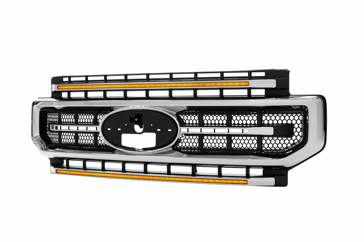Morimoto - XBG LED Grille: Ford Super Duty (20-22) (Chrome Finish / Amber DRL) - XBG13