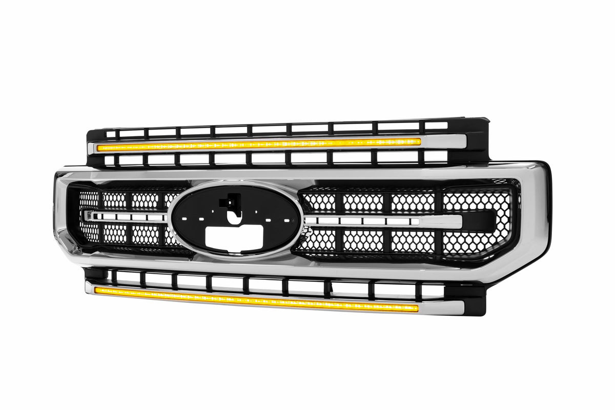 Morimoto - XBG LED Grille: Ford Super Duty (20-22) (Chrome Finish / Amber DRL) - XBG13