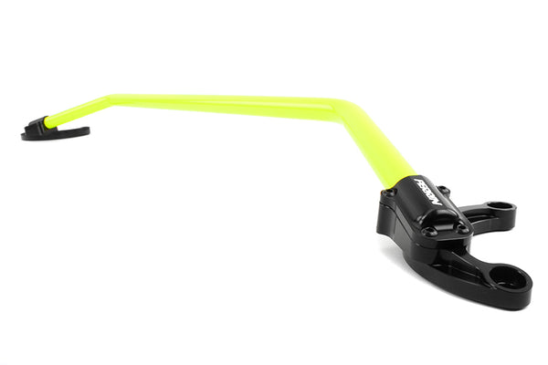 Perrin 08-21 WRX/STi Front Neon Yellow Strut Brace - PSP-SUS-056NY for 2008-2021 Subaru WRX - front view