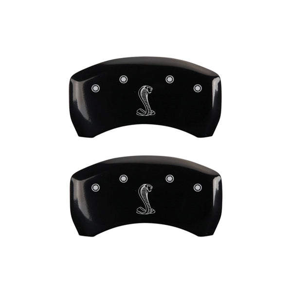 MGP Rear set 2 Caliper Covers Engraved Rear Snake Black finish silver ch - 10010RCNKBK