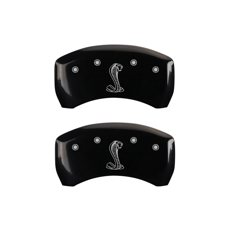 MGP Rear set 2 Caliper Covers Engraved Rear Tiffany Snake Black finish silver ch - 10010RSNKBK