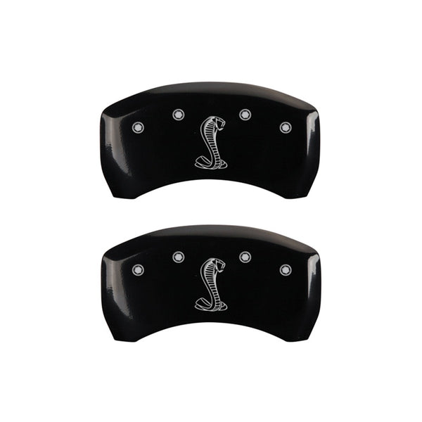 MGP Rear set 2 Caliper Covers Engraved Rear Tiffany Snake Black finish silver ch - 10010RSNKBK