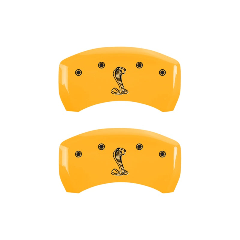 MGP Rear set 2 Caliper Covers Engraved Rear Tiffany Snake Yellow finish black ch - 10010RSNKYL