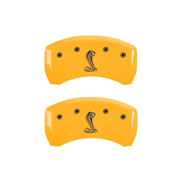 MGP Rear set 2 Caliper Covers Engraved Rear Tiffany Snake Yellow finish black ch - 10010RSNKYL