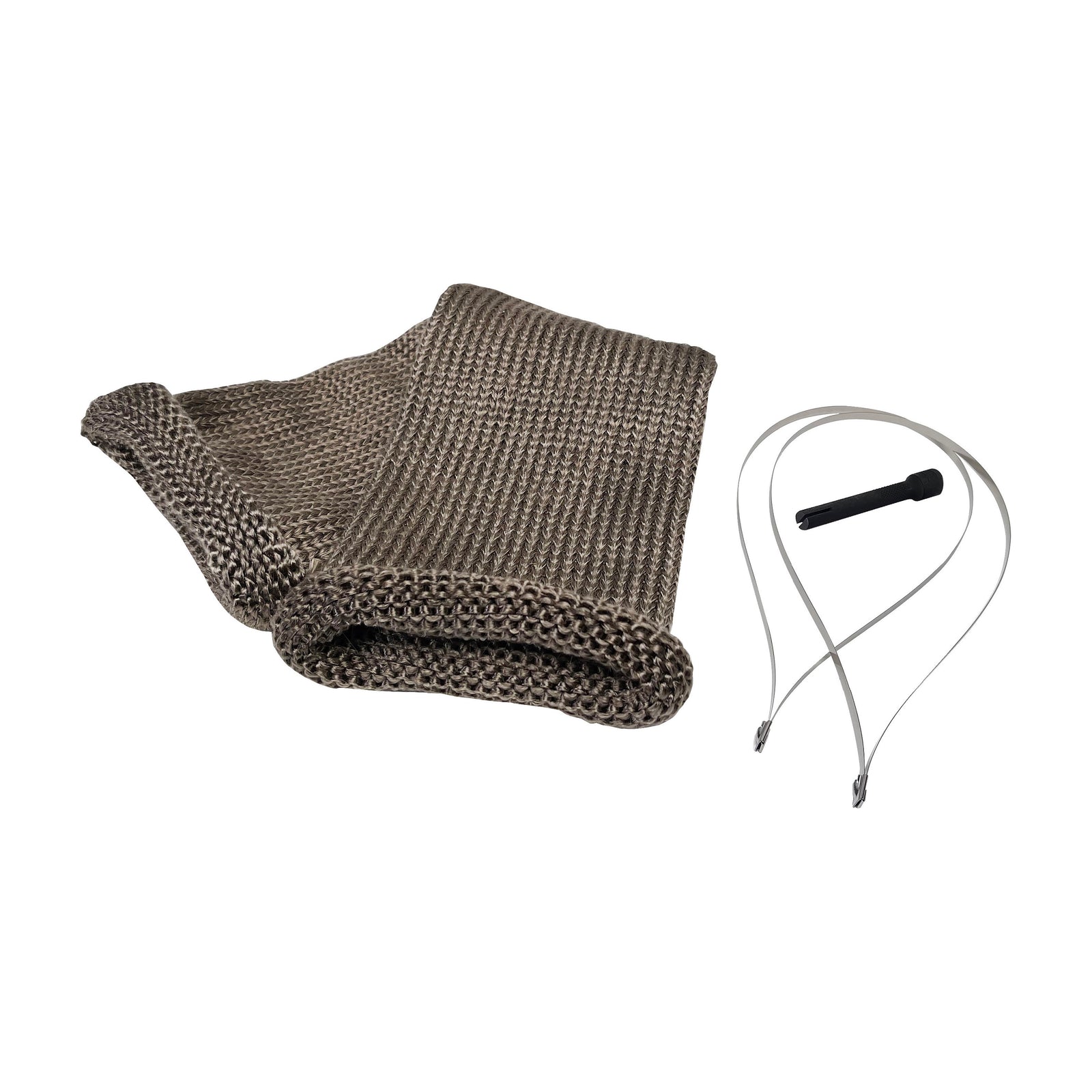 DEI Titanium 4in Knit Exhaust Sleeve - 24in - 10040 by DEI - front view