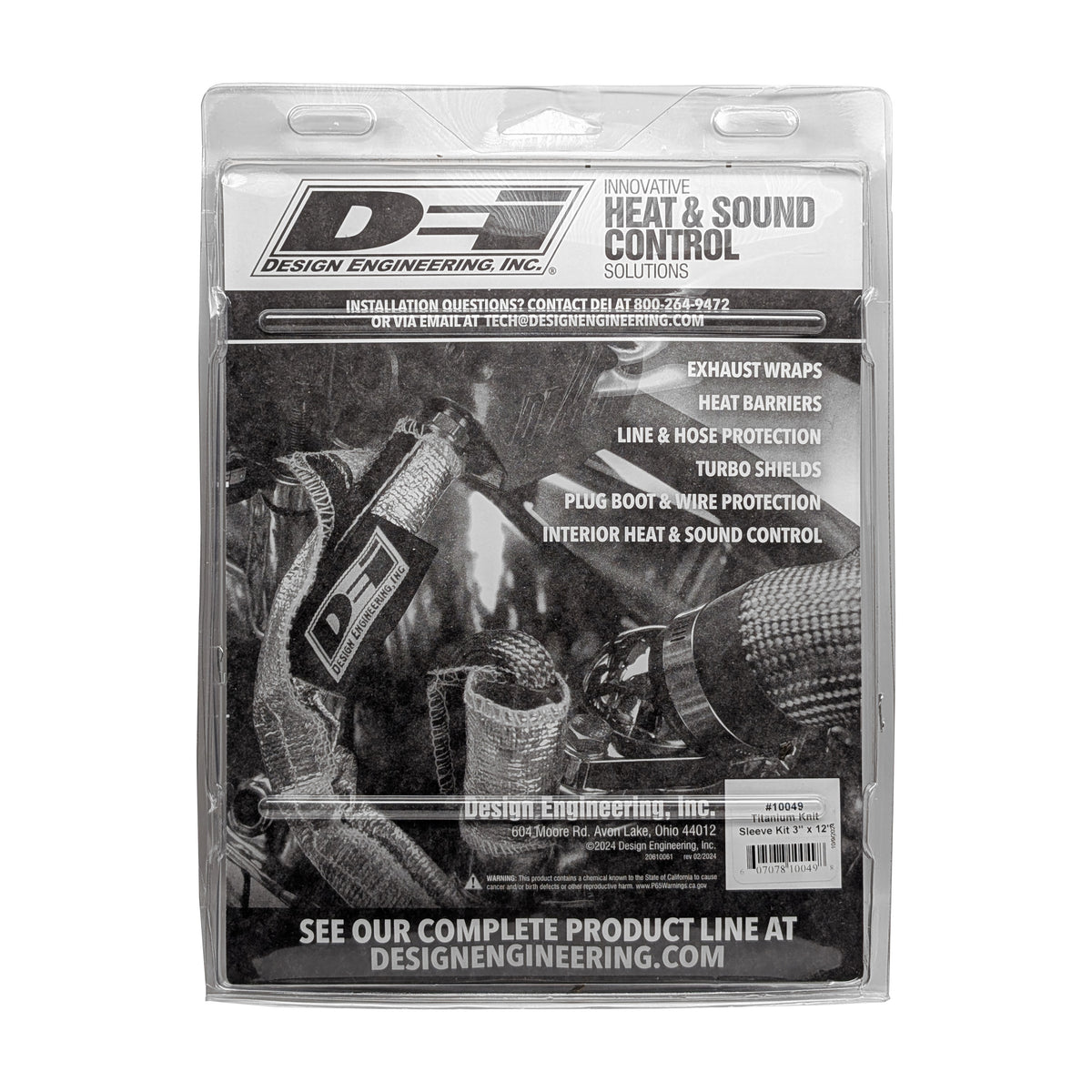 DEI Exhaust Wrap 2.5 to 3in x 12ft - Titanium - 10049 by DEI - front view