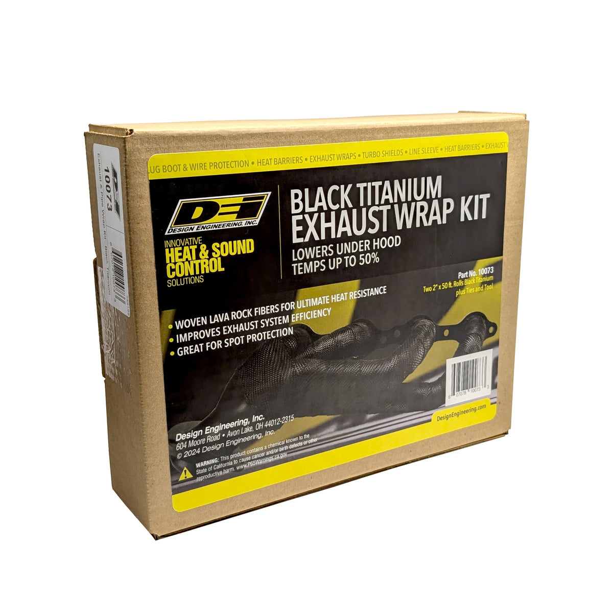 DEI Exhaust Wrap Kit - Black Titanium Wrap Locking Ties & Locking Tie Tool - 10073 by DEI - front view