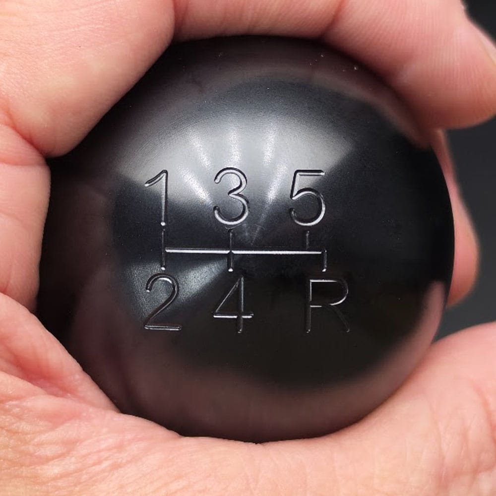 UPR - Round Billet Shift Knob 2" 5 Speed Engraved (fits 79-04 Mustang) - 1008-2-03