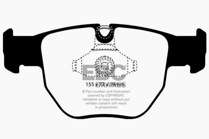 EBC 03-05 Land Rover Range Rover 4.4 Yellowstuff Front Brake Pads - DP41463R for 2003-2005 Land Rover Range Rover - front vie