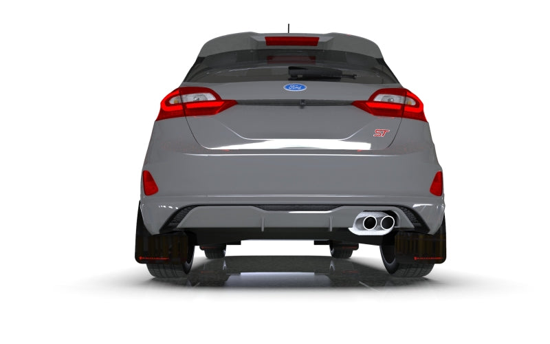 Rally Armor 18-23 Ford Fiesta ST MK8 Black UR Mud Flap w/Dark Grey Logo - MF60-UR-BLK/DGRY