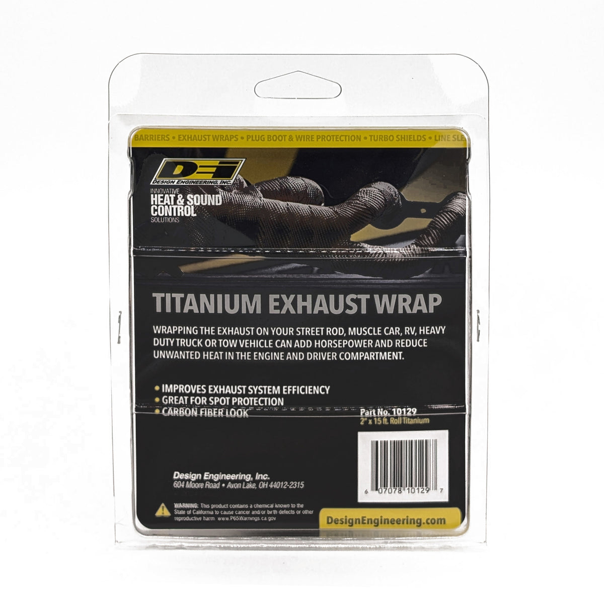 DEI Exhaust Wrap 2in x 15ft - Titanium - 10129 by DEI - front view