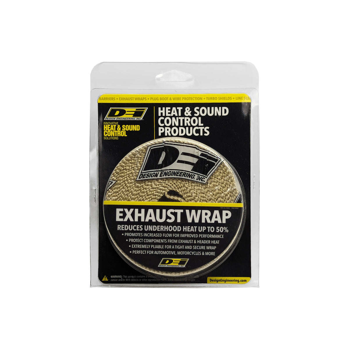 DEI Exhaust Wrap 2in x 25ft - Tan - 10137 by DEI - front view