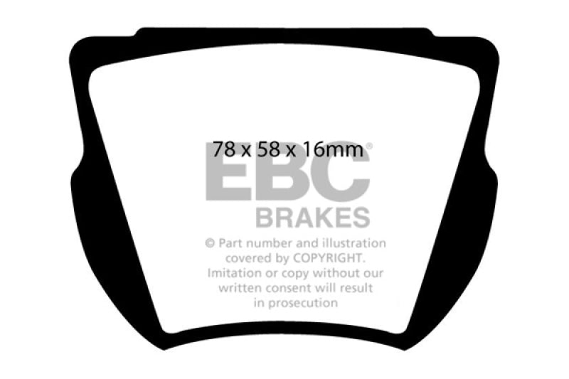 EBC 59-64 Daimler SP250 2.5 Greenstuff Front Brake Pads - DP2134