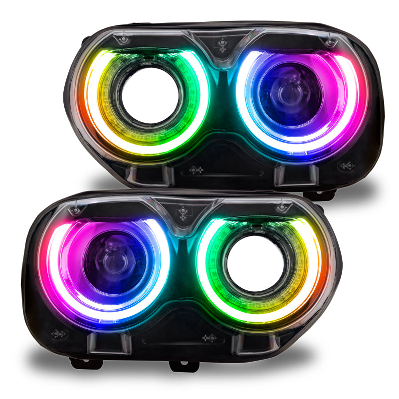 Oracle 15-21 Dodge Challenger RGB+W Headlight DRL Kit - ColorSHIFT w/ Simple Cntrl SEE WARRANTY - 1329-504