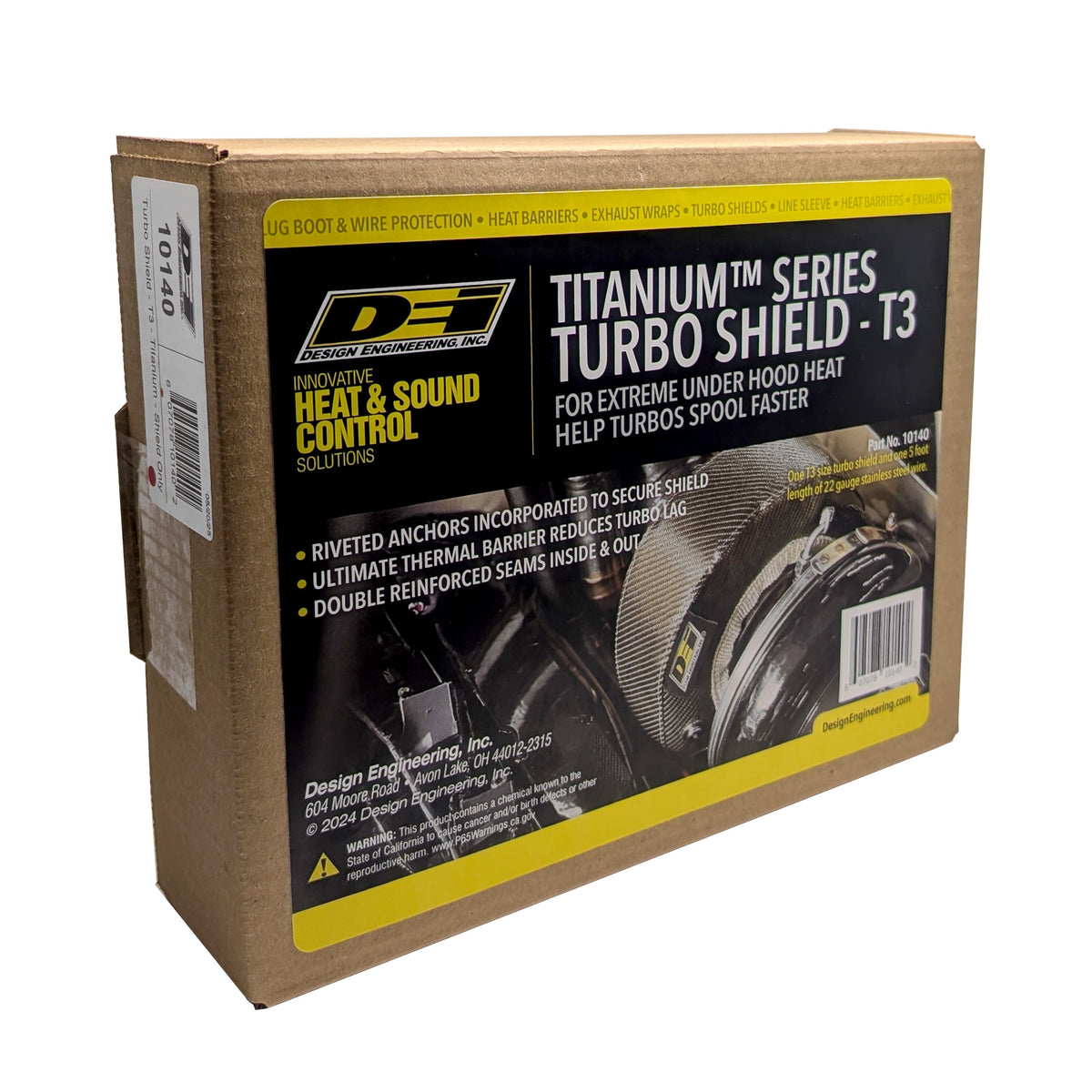 DEI Turbo Shield T3 - Shield Only - Titanium - 10140 by DEI - front view