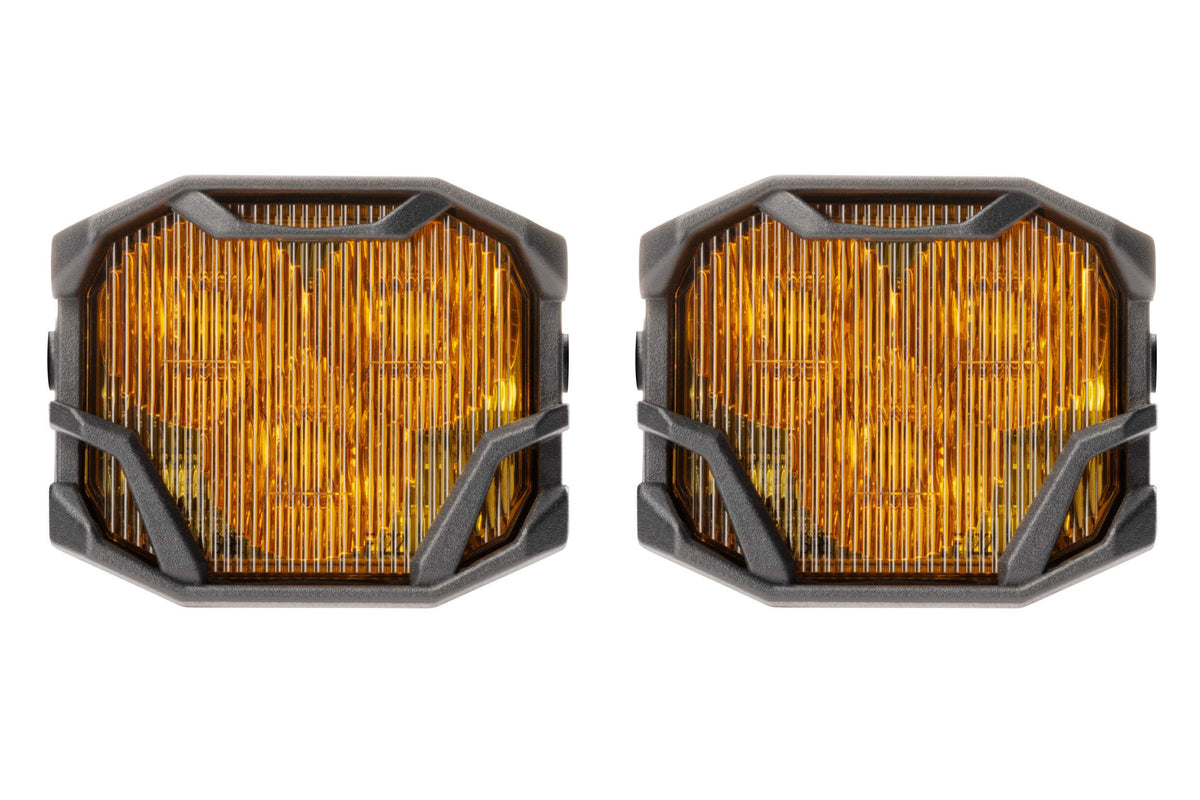 Morimoto - 4Banger Ditch Mount Kit: Chevy Silverado (NCS Yellow, Wide) - 4B-PLR-BAF091-0006