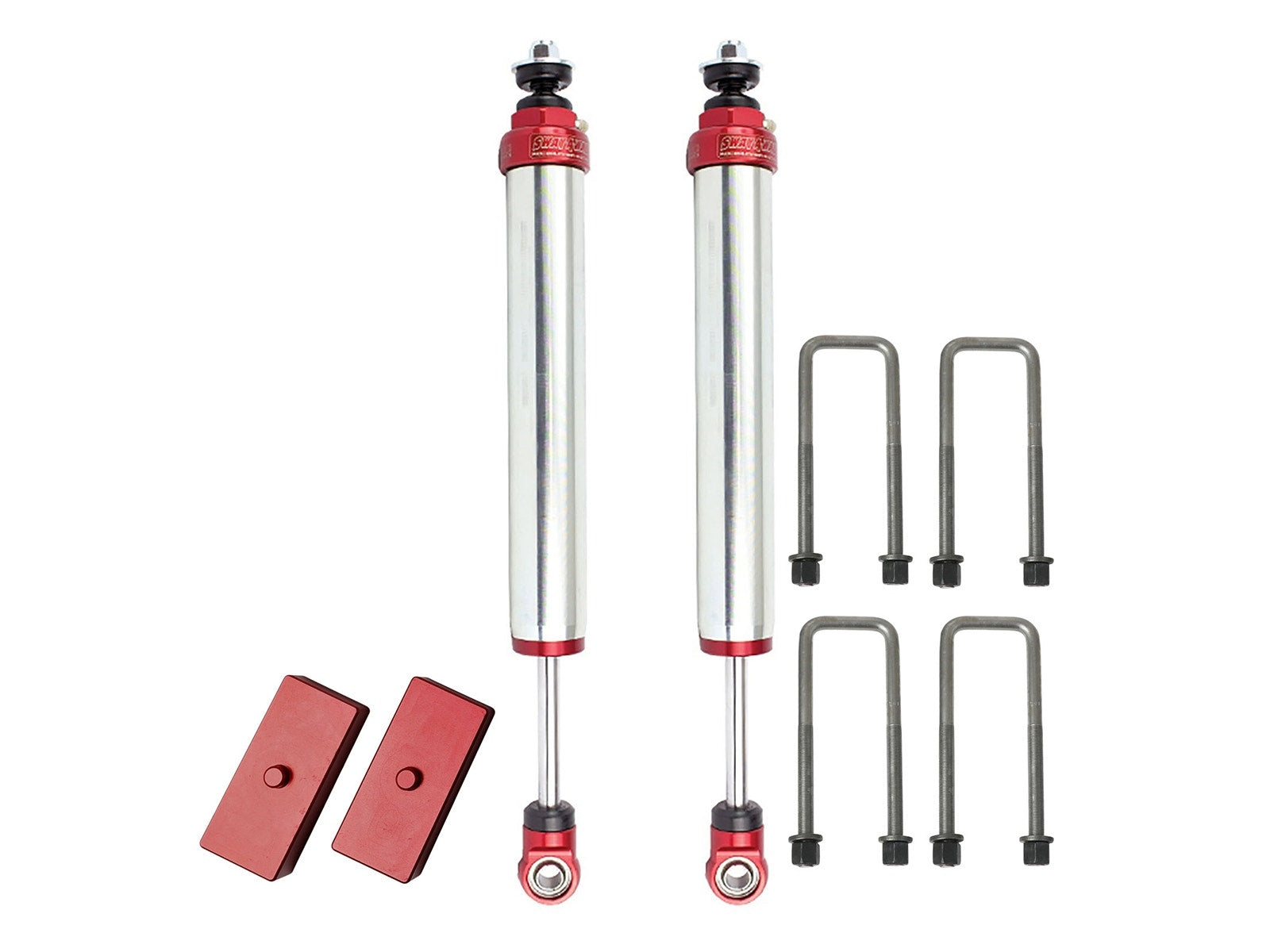 aFe Sway-A-Way 2.0in Rear Shock Kit w/ Lift Blocks 05-17 Toyota Tacoma - 102-0052-02