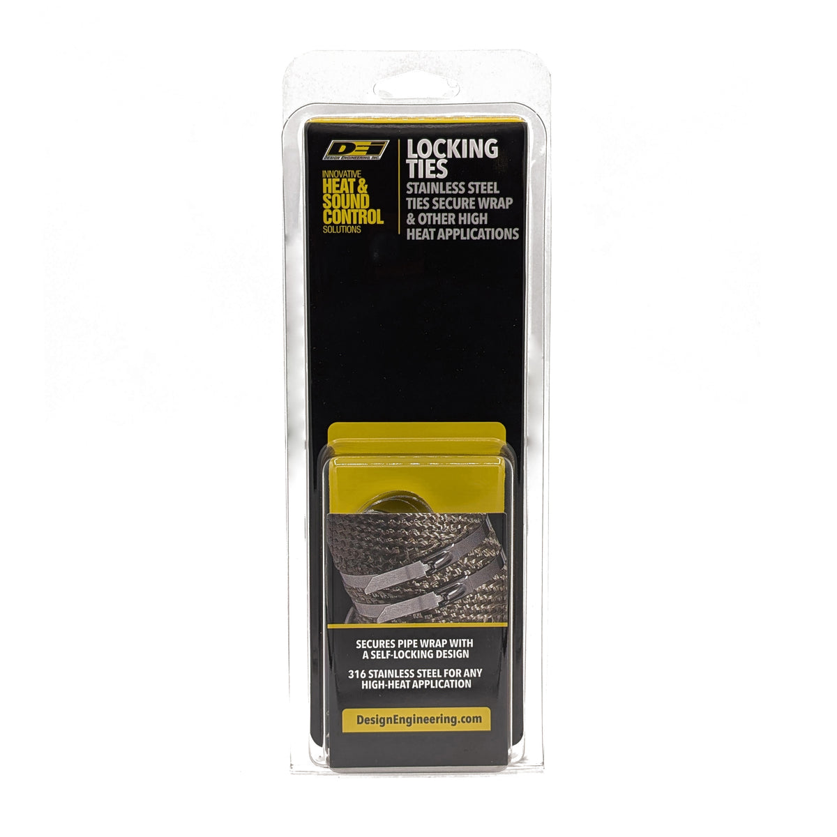 DEI Stainless Steel Locking Tie 8in - 8 per pack - 10201 by DEI - front view