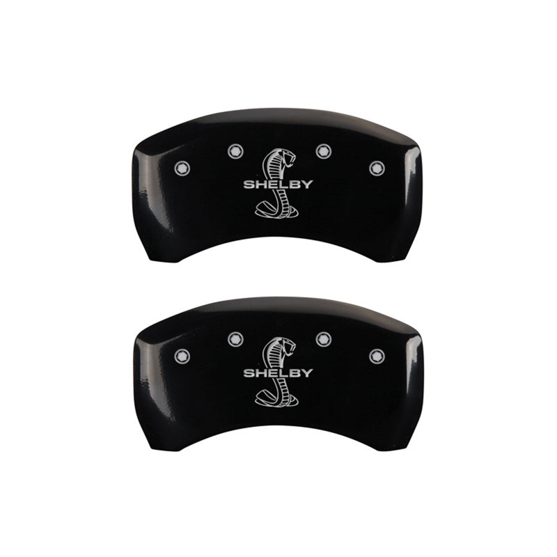 MGP Rear set 2 Caliper Covers Engraved Rear Tiffany Snake Black finish silver ch - 10203RSBYBK