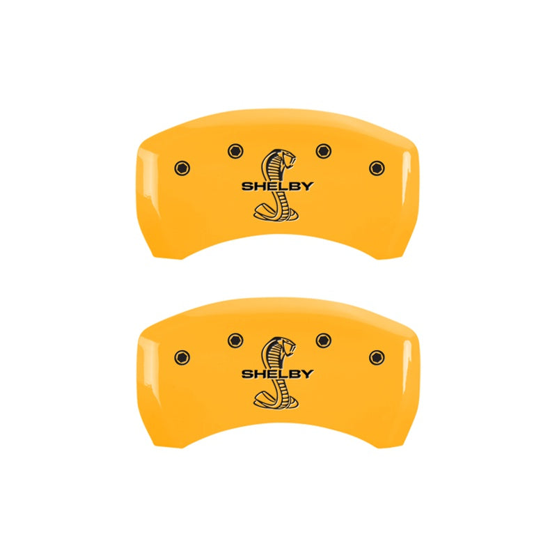 MGP Rear set 2 Caliper Covers Engraved Rear Tiffany Snake Yellow finish black ch - 10203RSBYYL