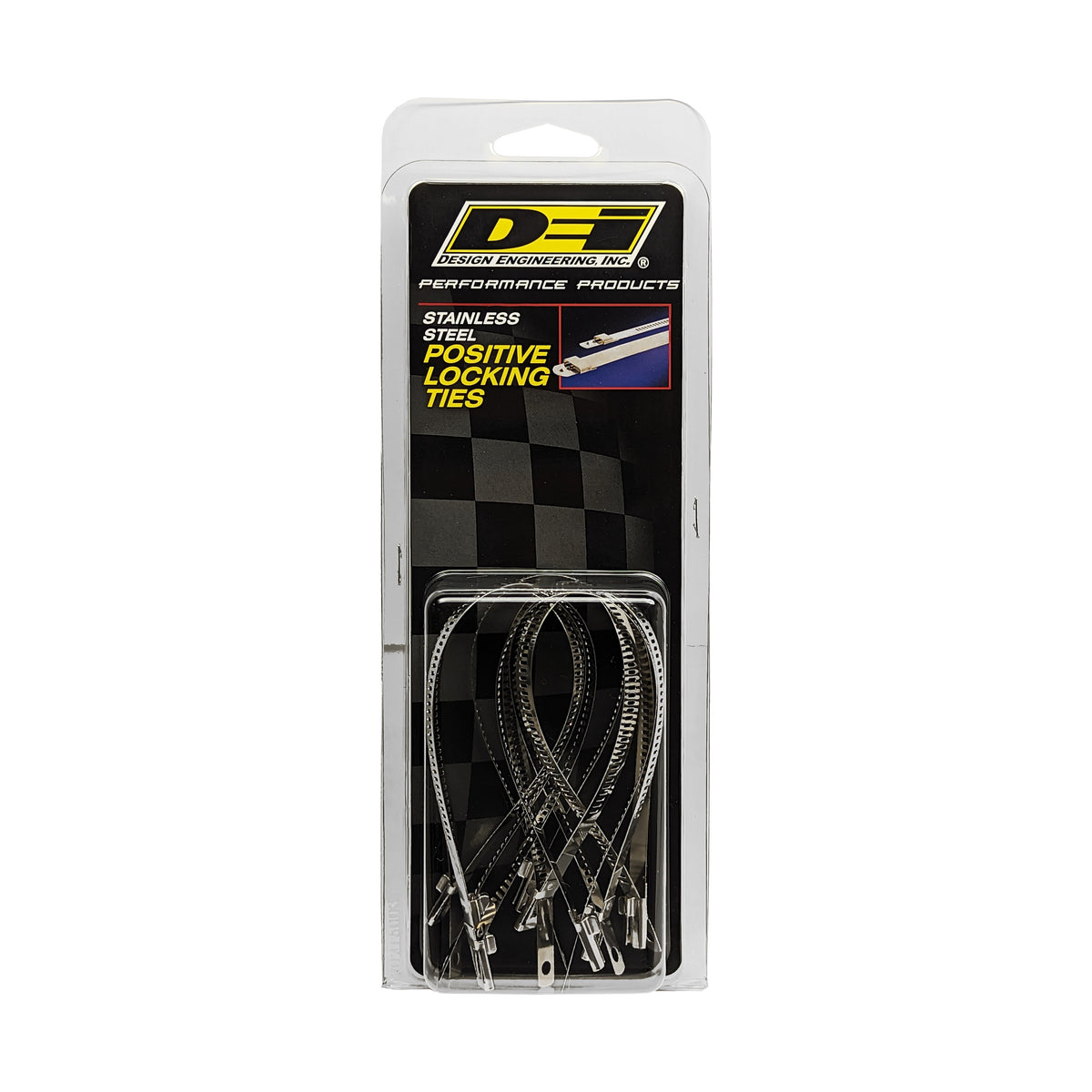 DEI Stainless Steel Positive Locking Tie 1/4in (7mm) x 9in - 8 per pack - 10208 by DEI - front view