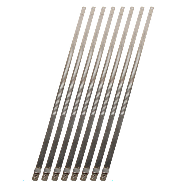 DEI Stainless Steel Positive Locking Tie 1/4in (7mm) x 9in - 8 per pack - 10208 by DEI - front view