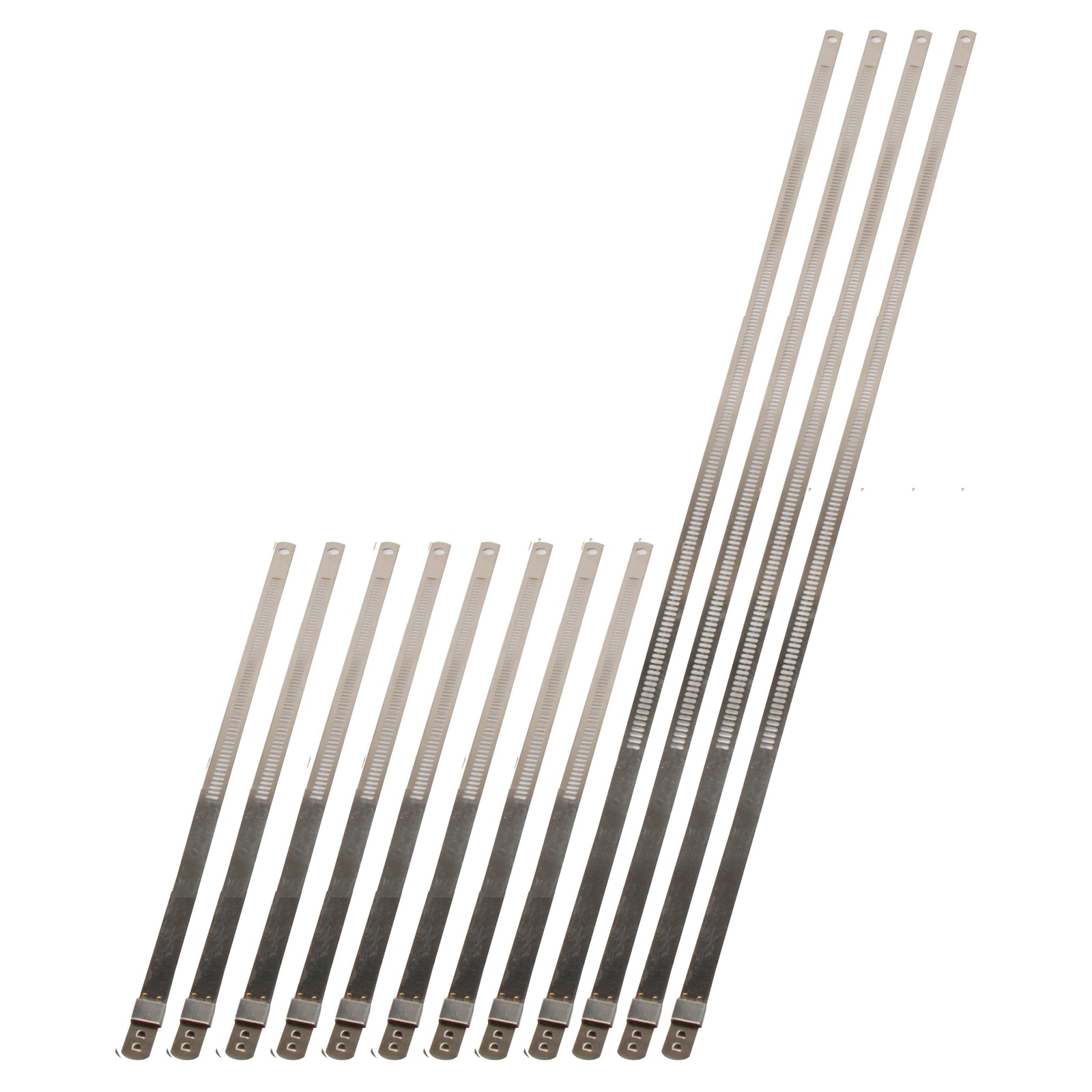 DEI Stainless Steel Positive Locking Tie Eight 1/4in (7mm) x 9in and Four 7mm x 20in - 10216 by DEI - front view