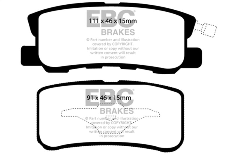 EBC 09+ Jeep Compass 2.0 (302mm Rear Rotors) Greenstuff Rear Brake Pads - DP61407