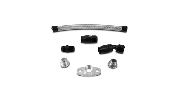 Vibrant Univ Oil Drain Kit incl 12in Teflon lined S.S. hose Fitting - 10280
