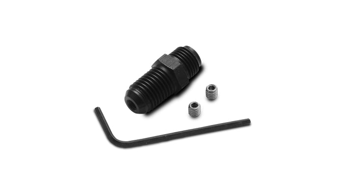 Vibrant -4AN to 7/16-24 Oil Restrictor Fitting Kit for Garrett ball bearing Turbochargers - 10287