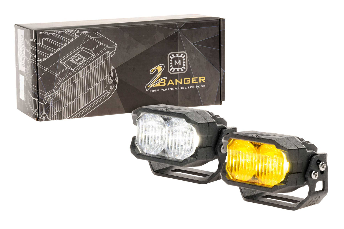 Morimoto - 2Banger HXB LED Pod (Combo / Yellow)(Pair) - BAF115