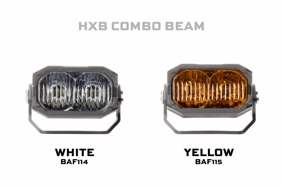 Morimoto - 2Banger HXB LED Pod (Combo / Yellow)(Pair) - BAF115