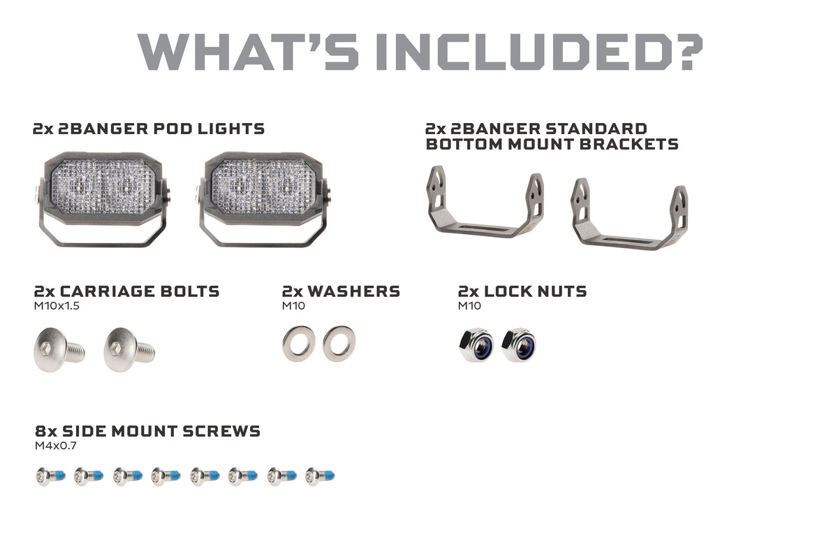Morimoto - 2Banger NCS LED Pod (Spot / Yellow)(Pair) - BAF105