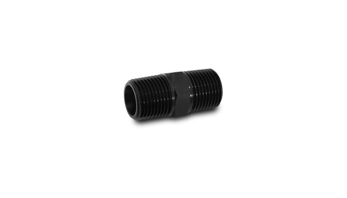 Vibrant 1/2in NPT x 1/2in NPT Straight Union Pipe Adapter Fitting - Aluminum - 10373