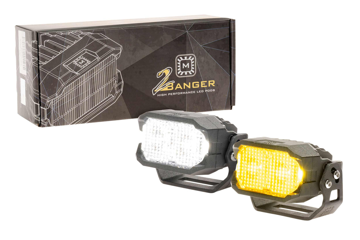 Morimoto - 2Banger NCS LED Pod (Flood / White)(Pair) - BAF102