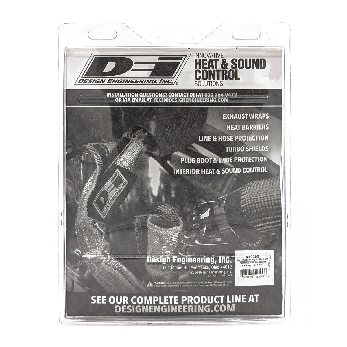 DEI Heat Screen 36in x 20in - Mylar Radiant Glass Fiber Matting w/Adhesive Backing - 10399 by DEI - front view