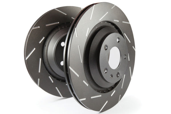 EBC 2016+ Fiat 124 Spider 1.4L Turbo USR Slotted Front Rotors - USR7764 for 2015-2025 Mazda MX 5 Miata - front view