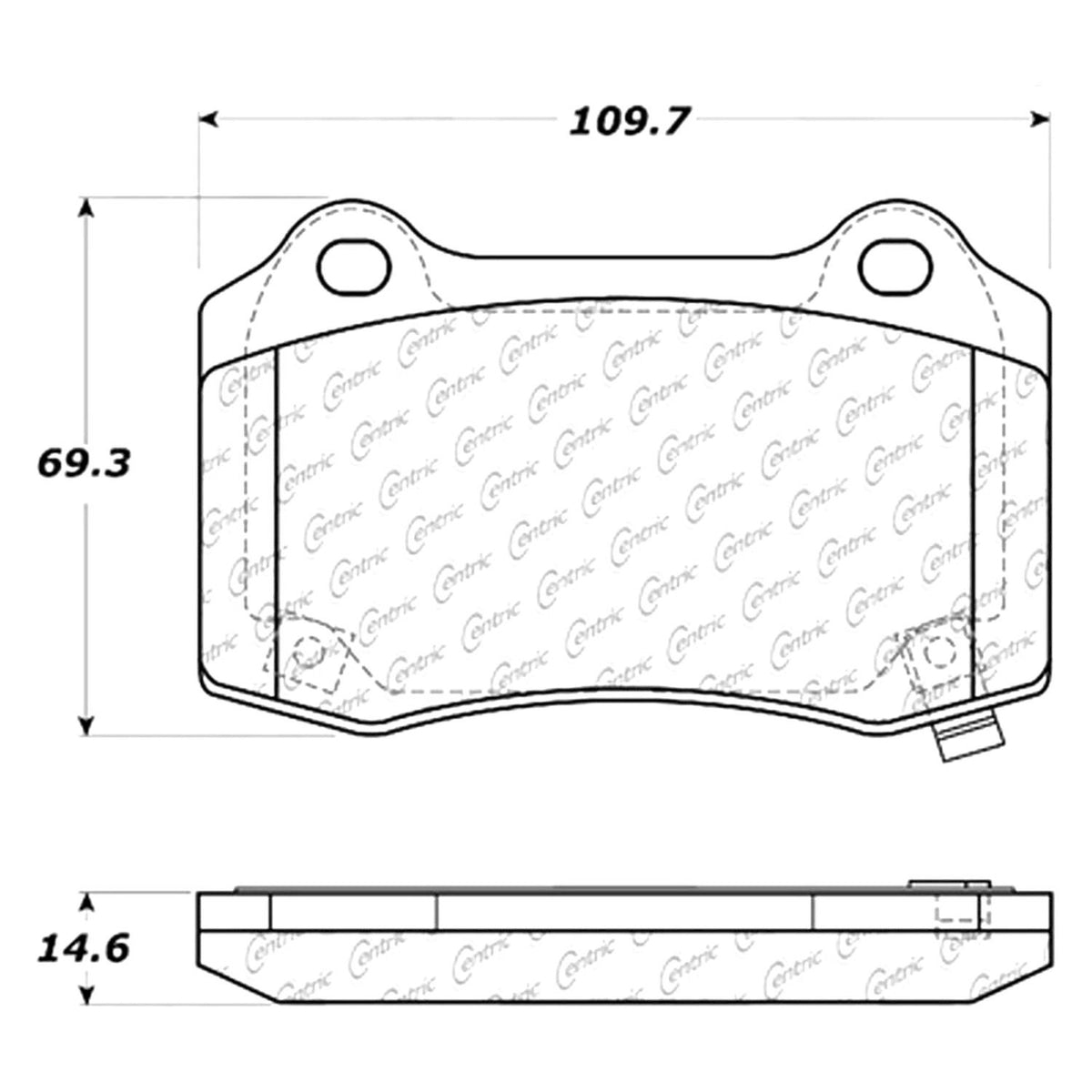 PosiQuiet 06-08 Grand Cherokee SRT-8 / 08 Challenger SRT-8 Deluxe Plus Rear Brake Brake Pads - 104.10530