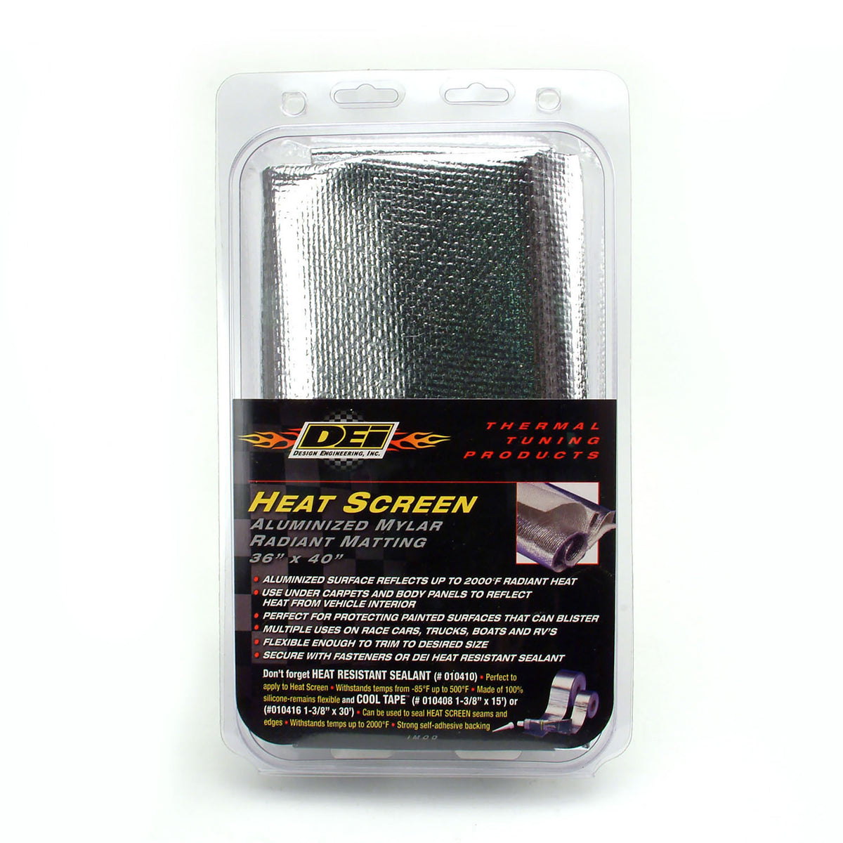 DEI Heat Screen 36in x 40in - Mylar Radiant Glass Fiber Matting - 10401 by DEI - front view