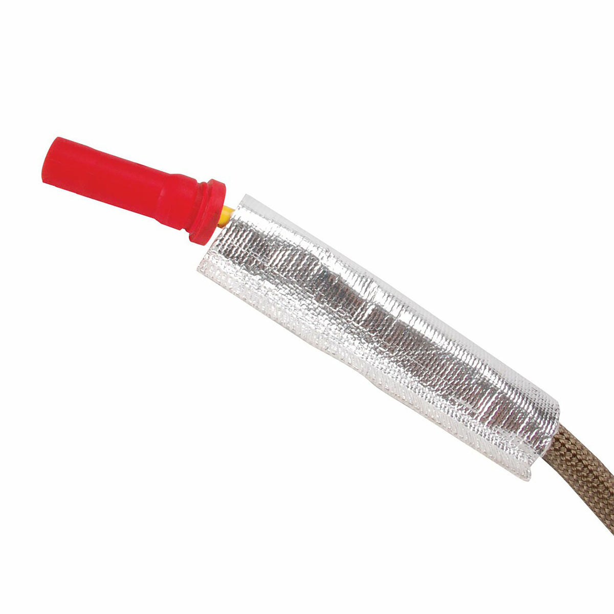 DEI Plug Wire Sheath 3/4in x 6in - 4-pack - Aluminum - 10409 by DEI - front view