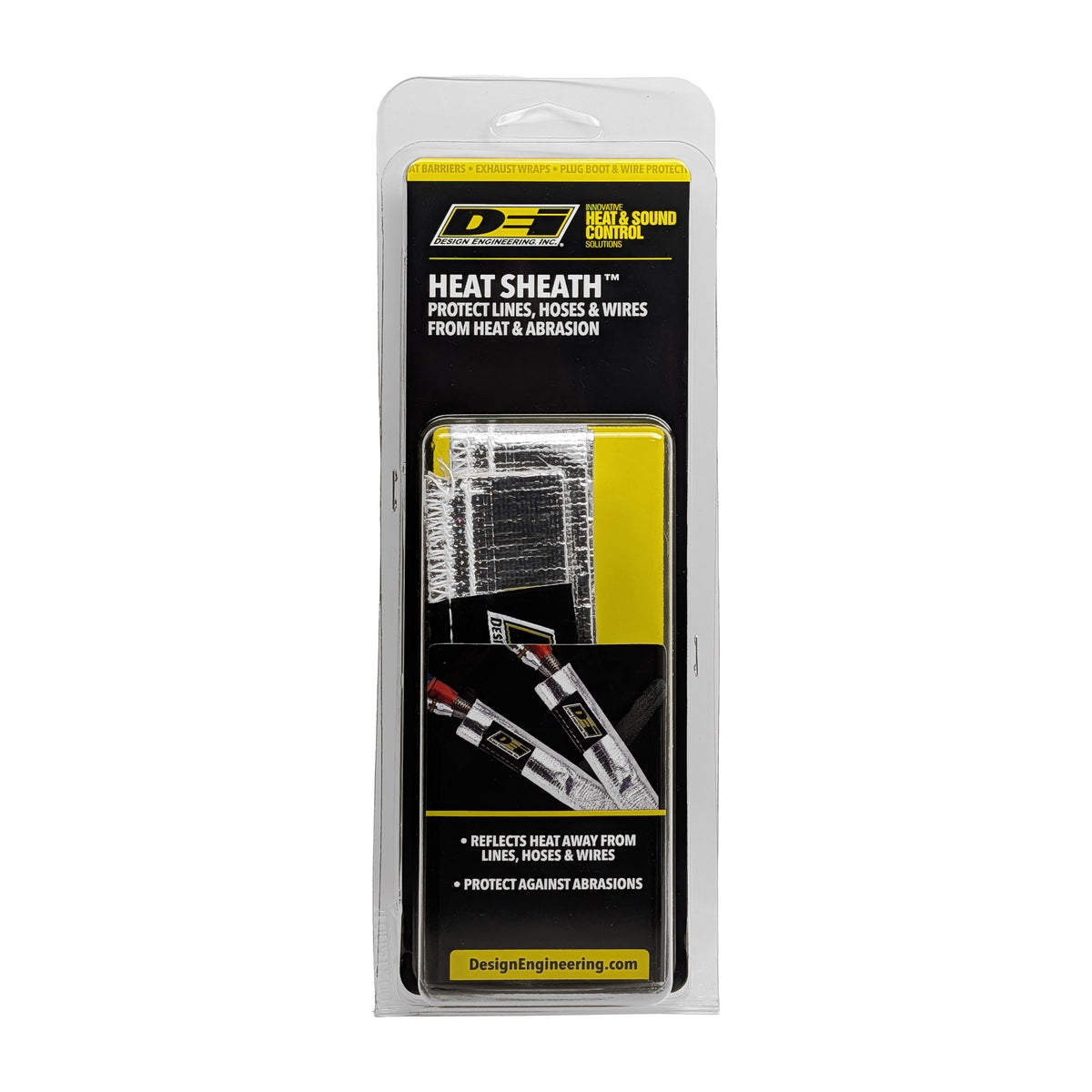 DEI Heat Sheath 1/2in I.D. x 3ft - Aluminized Sleeving - Sewn Edge - 10418 by DEI - front view