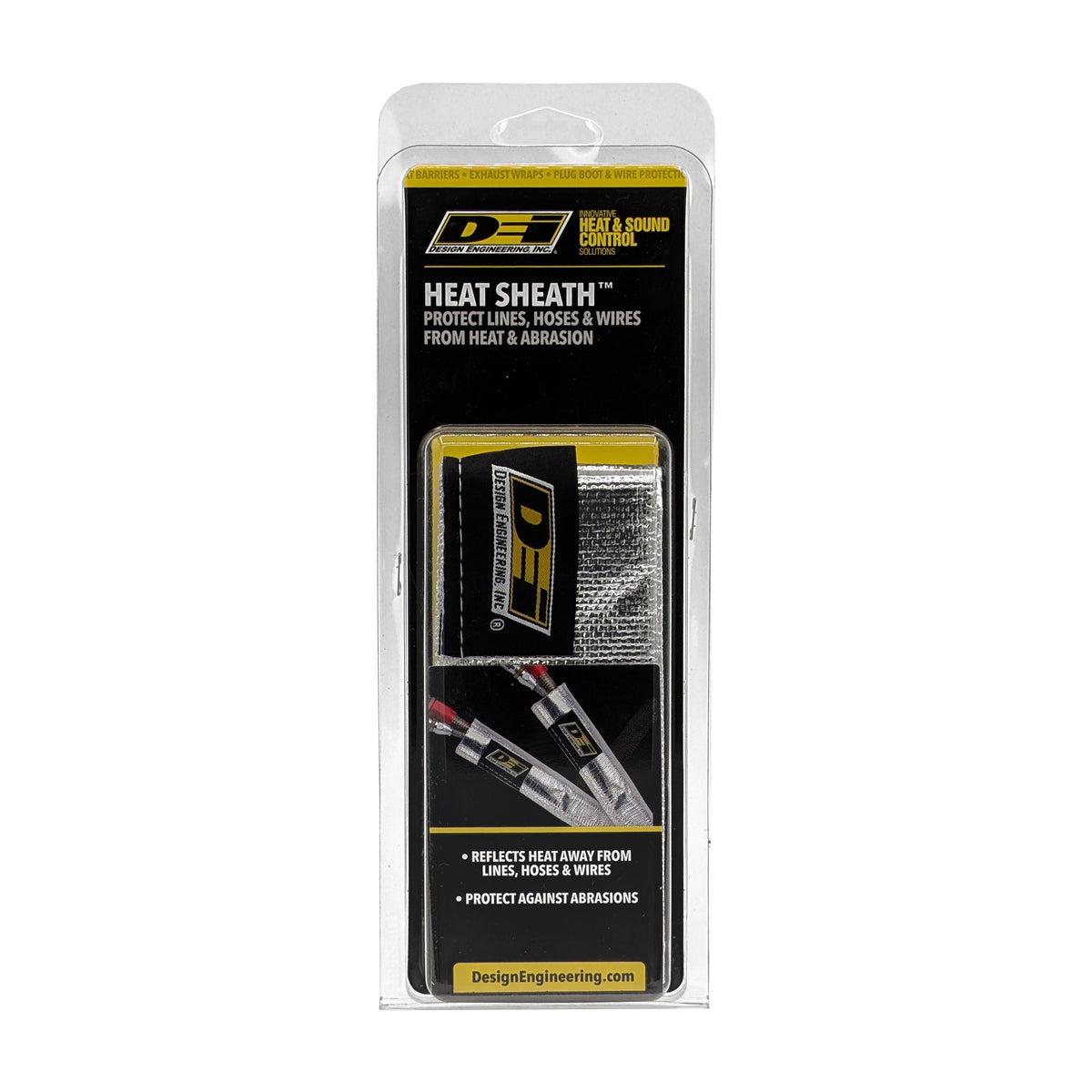 DEI Heat Sheath 1in x 3ft - Aluminized Sleeving - Sewn Edge - 10419 by DEI - front view