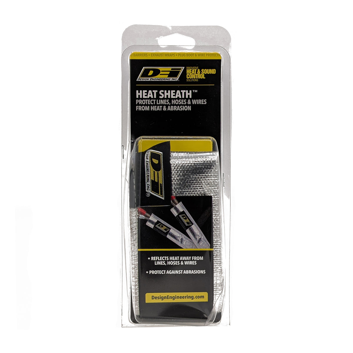 DEI Heat Sheath 1-1/2in I.D. x 3ft - Aluminized Sleeving - Sewn Edge - 10420 by DEI - front view