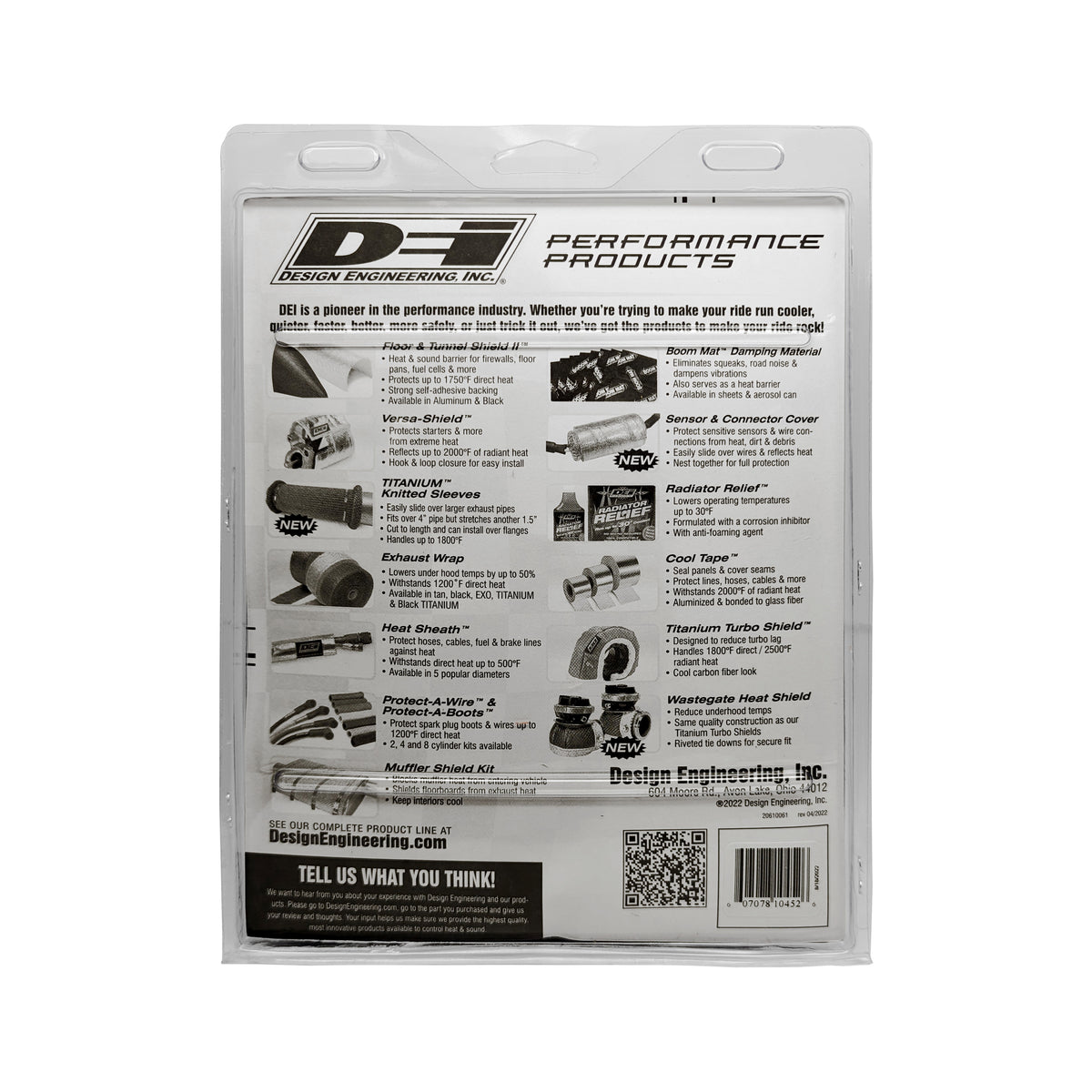 DEI Pipe Shield w/Stainless Steel Clamps - 6in x 36in - Titanium - 10452 by DEI - front view