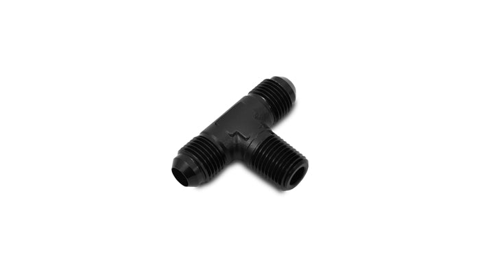 Vibrant -8AN x 3/8in NPT Flare to Pipe Tee Adapter Fitting - Aluminum - 10463