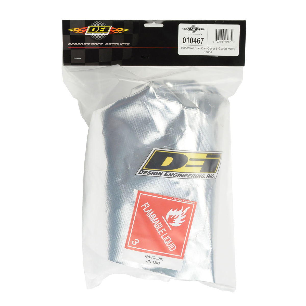 DEI Reflective Fuel Can Cover 5 Gallon Metal - Round - 10467 by DEI - front view