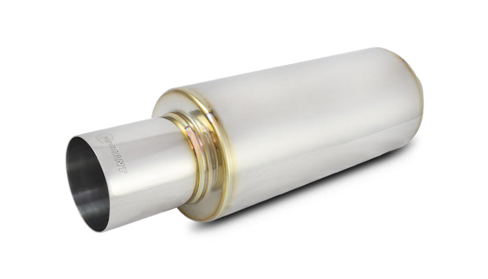 Vibrant TPV Round Muffler (23in Long) with 4in Round Tip Straight Cut - 2.5in inlet I.D. - 1057