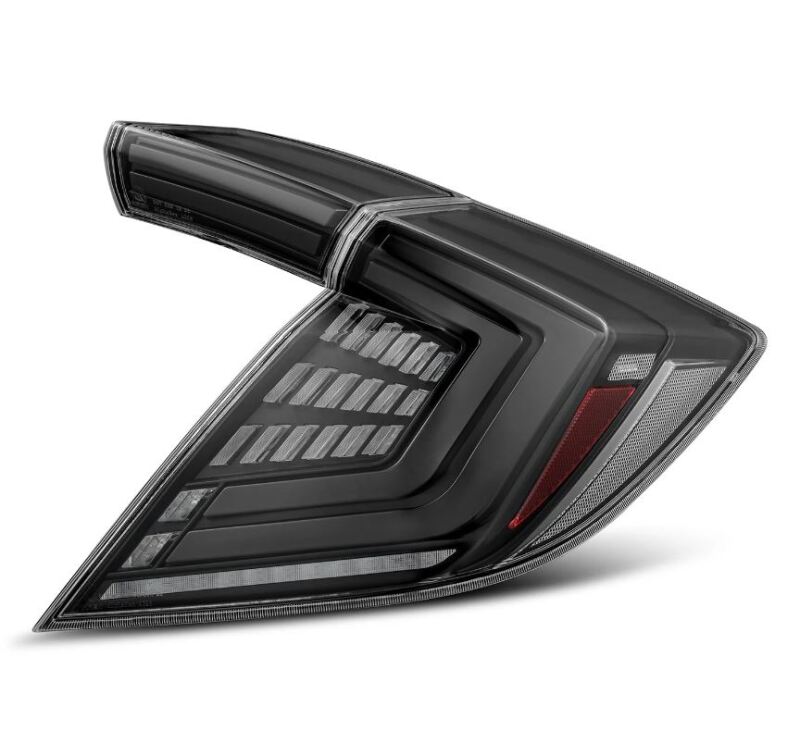 AlphaRex 16-21 Honda Civic Hatchback/ Type-R FK8 Nova-Series LED Tail Lights (Pair) - Alpha Black - 676000