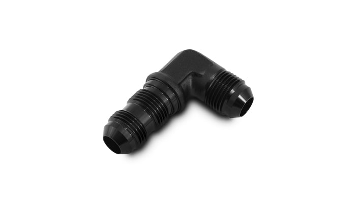 Vibrant -12AN Bulkhead Adapter 90 Degree Elbow Fitting - Anodized Black Only - 10613