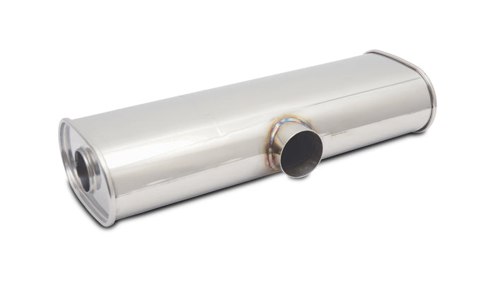 Vibrant StreetPower Oval Muff 6inx10inx24in long body 3.5in IDxdual 3in out Side in Split Dual outs - 10635